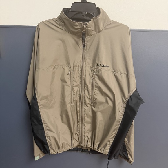 L.L. Bean Other - L.L. Bean Outdoors Windbreaker Jacket Men Large Brown Black Full Zip Lightweight